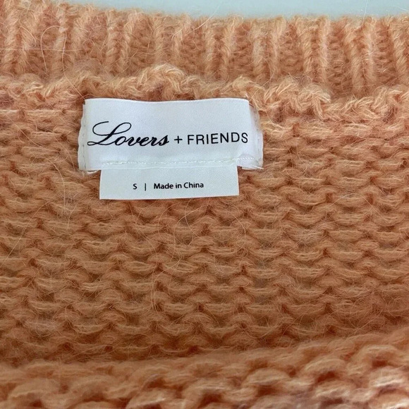Lovers And Friends Pastel Preppy Balloon Sleeve Sweater S Wool Alpaca Stripes - Picture 8 of 9